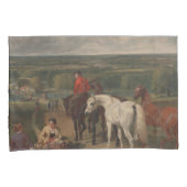 Uitoefening van koninklijke paarden (paardenkunst) kussensloop (Voorkant-Rechts)