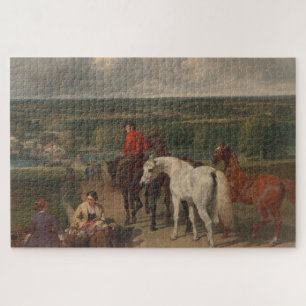 Uitoefening van koninklijke paarden (paardenkunst) legpuzzel