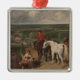 Uitoefening van koninklijke paarden (paardenkunst) metalen ornament