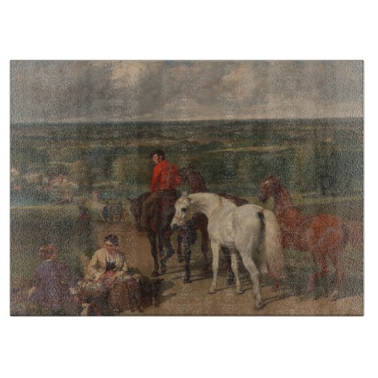 Uitoefening van koninklijke paarden (paardenkunst) snijplank (Voorkant)