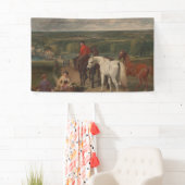 Uitoefening van koninklijke paarden (paardenkunst) spandoek (Insitu)