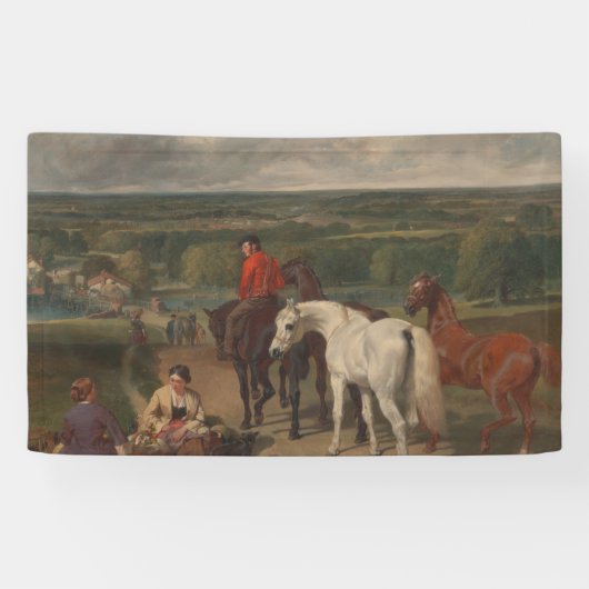 Uitoefening van koninklijke paarden (paardenkunst) spandoek (Horizontaal)