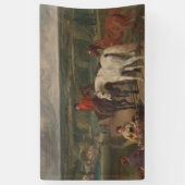 Uitoefening van koninklijke paarden (paardenkunst) spandoek (Verticaal)