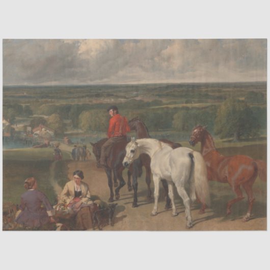 Uitoefening van koninklijke paarden (paardenkunst) tissuepapier (Voorkant)