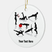 Uitoefeningscijfers (gepersonaliseerd) keramisch ornament (Links)