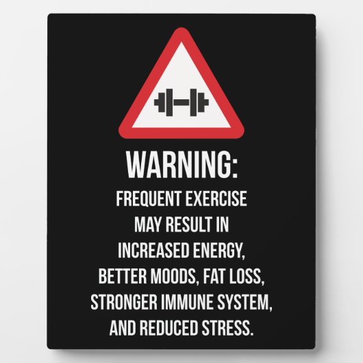 Uitoefeningsvoordelen - Waarschuwing - Motivatie u Fotoplaat (Voorkant)