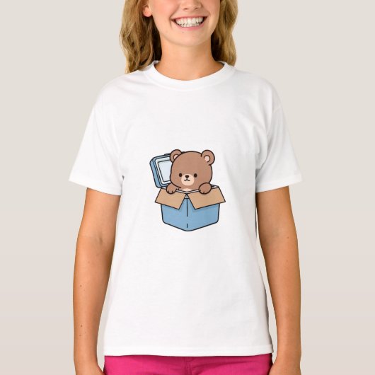 Uitpakken Beer Kids T-shirt (Voorkant)
