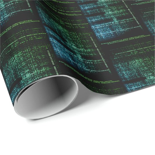 Uitpakken van de digitale dromen: Binary Bliss Cadeaupapier (Rol Hoek)