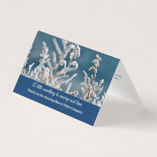 Uitpakken - Wintergevouwen Bedankt Korting Kaart (Voorkant)