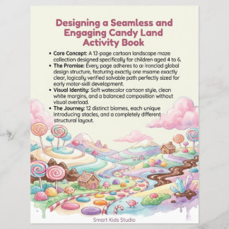 Uitprintbaar Candy Land Doolhof Activiteitenboek v Flyer