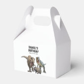 Uitprintbare dinosaurus verjaardagsfeestje, T rex  Bedankdoosjes (Voorkant Zijde)