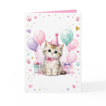 Uitprintbare verjaardagskaartjes voor kattenliefhe