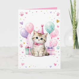 Uitprintbare verjaardagskaartjes voor kattenliefhe kaart