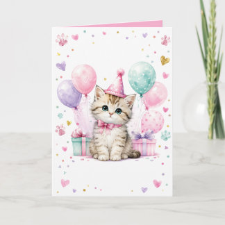 Uitprintbare verjaardagskaartjes voor kattenliefhe kaart