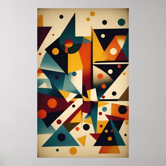 Uitpuilen met abstractie - Ken Gage Art Poster (Voorkant)