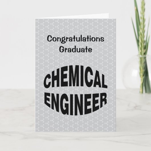 Uitpuilende Chemical Engineer Tekst Afstuderen Kaa Bedankkaart (Voorkant)