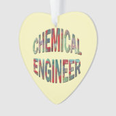 Uitpuilende tekst voor chemische ingenieur ornament (voorkant)