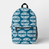 Uitpuilende Witte Chemische Engineer Tekst Bedrukte Rugzak (Voorkant)