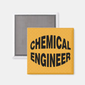 Uitpuilende zwarte chemische ingenieurstekst magneet (Voorkant / Achterkant)