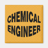 Uitpuilende zwarte chemische ingenieurstekst magneet (Voorkant)