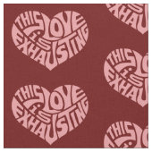 Uitputtend liefde hartpatroon stof (Close Up)