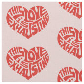 Uitputtend liefde hartpatroon stof (Close Up)