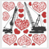 Uitputtende Liefde Harten Sticker Set (Vel)