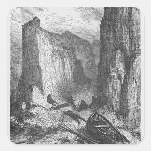 Uitputting Vierkante Sticker (Voorkant)