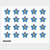 Uitreiking Bronze Star Red en Blue School Award Ster Sticker (Vel)