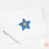 Uitreiking Bronze Star Red en Blue School Award Ster Sticker (Envelop)