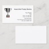 Uitreiking en trofeedienst visitekaartje (Voorkant / Achterkant)