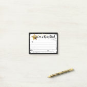 Uitreiking erkenning werknemer toekenning grote ba post-it® notes (Op bureau)