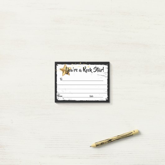 Uitreiking erkenning werknemer toekenning grote ba post-it® notes (Op bureau)