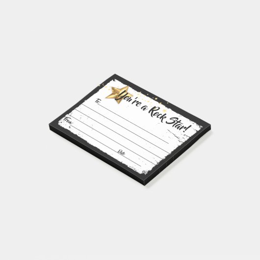 Uitreiking erkenning werknemer toekenning grote ba post-it® notes (Schuin)