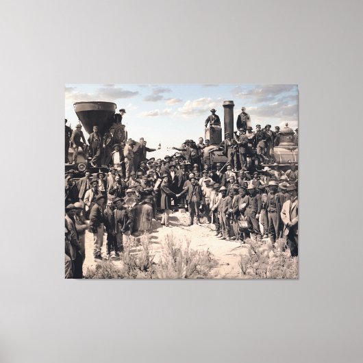 Uitreiking Golden Spike Railroad 1869 Canvas Afdruk (Voorkant)
