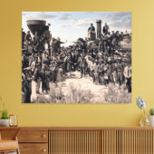 Uitreiking Golden Spike Railroad 1869 Canvas Afdruk (Insitu (Woonkamer))
