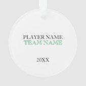 Uitreiking Golf Team Clubs Player School Year Ornament (achterkant)