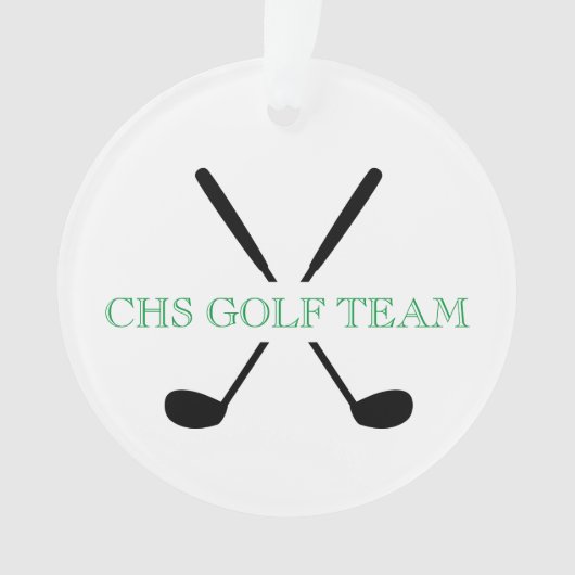 Uitreiking Golf Team Clubs Player School Year Ornament (voorkant)