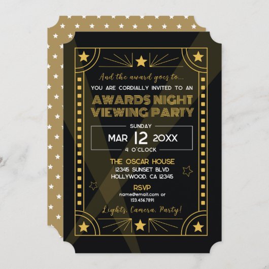 Uitreiking Night Viewing Party Kaart (Voorkant / Achterkant)