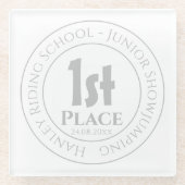 Uitreiking van de Trophy prijs 1 Glazen Onderzetter (Voorkant)