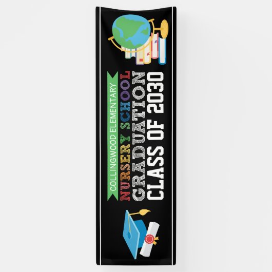 Uitreiking van het Afstuderen van de Neursery Scho Spandoek (Verticaal)