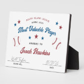 Uitreiking van het Kinder honkbalteam Fotoplaat (Zijkant)