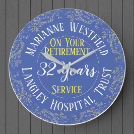 Uitreiking van verpleegkundige met jaren uitbetaal grote klok