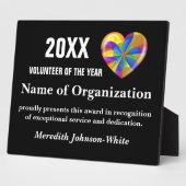 Uitreiking vrijwilliger van het Jaar Fotoplaat (Zijkant)
