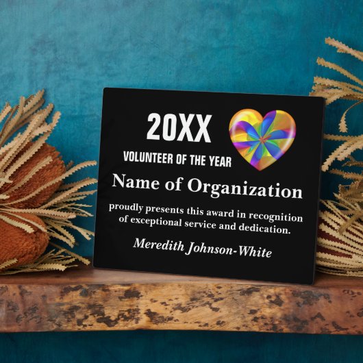 Uitreiking vrijwilliger van het Jaar Fotoplaat (Zijkant)