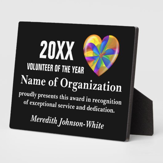Uitreiking vrijwilliger van het Jaar Fotoplaat (Zijkant)