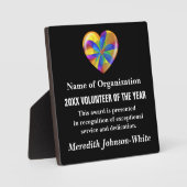 Uitreiking vrijwilliger van het Jaar Fotoplaat (Voorkant)