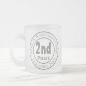 Uitreiking wedstrijd 2e prijs Trophy bekroond glas Matglas Koffiemok (Links)