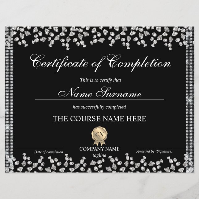 Uitreikingscertificaat Diamond (Voorkant)