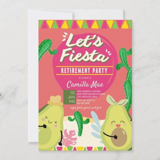 UITREIKINGSFEEST Fiesta Uitnodiging (Voorkant)